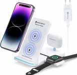 Seacosmo ładowarka indukcyjna 3w1 do iPhone BIAŁY [2374]