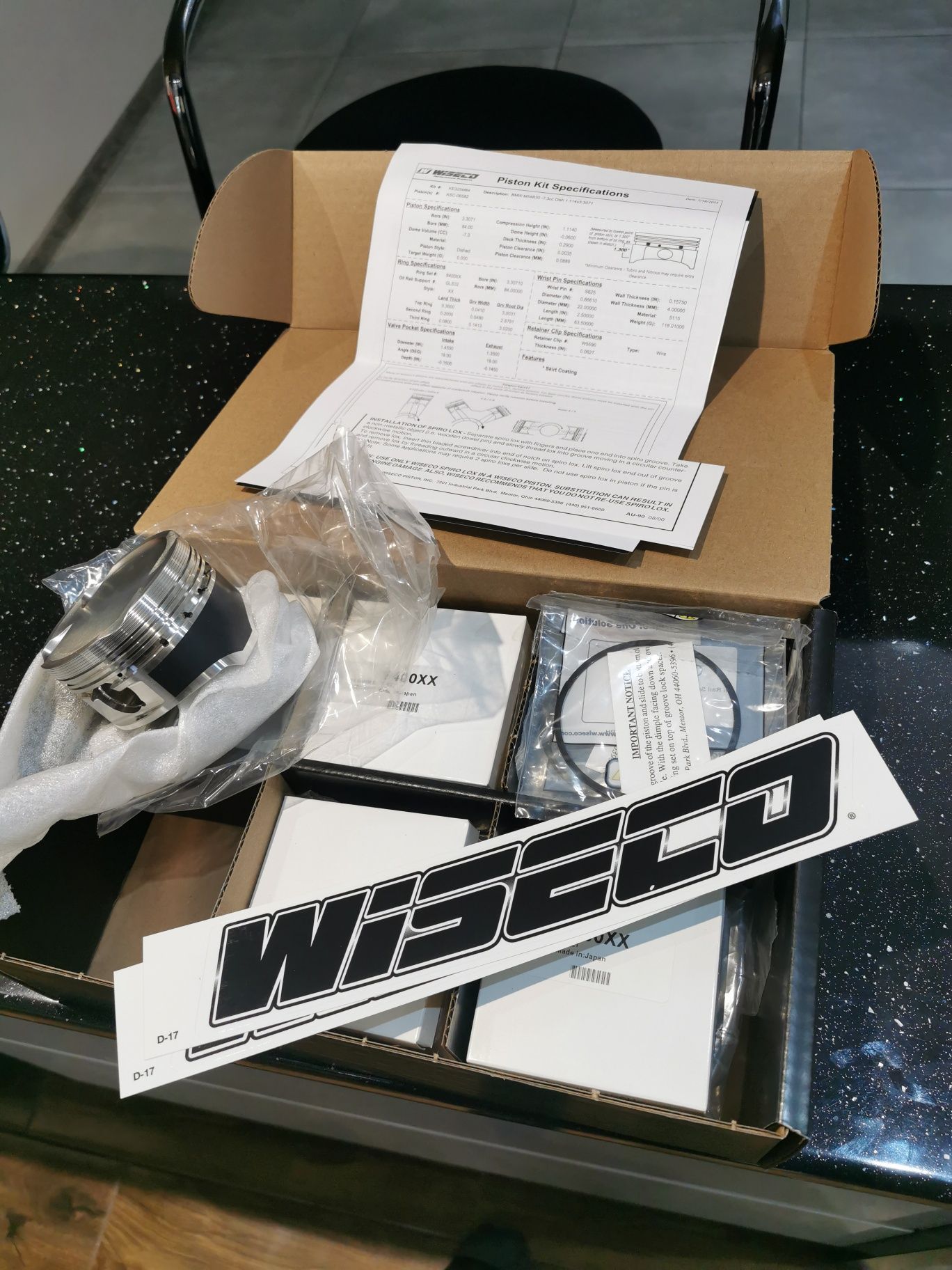 Kute tłoki Wiseco m54b30 Nowe 84.00