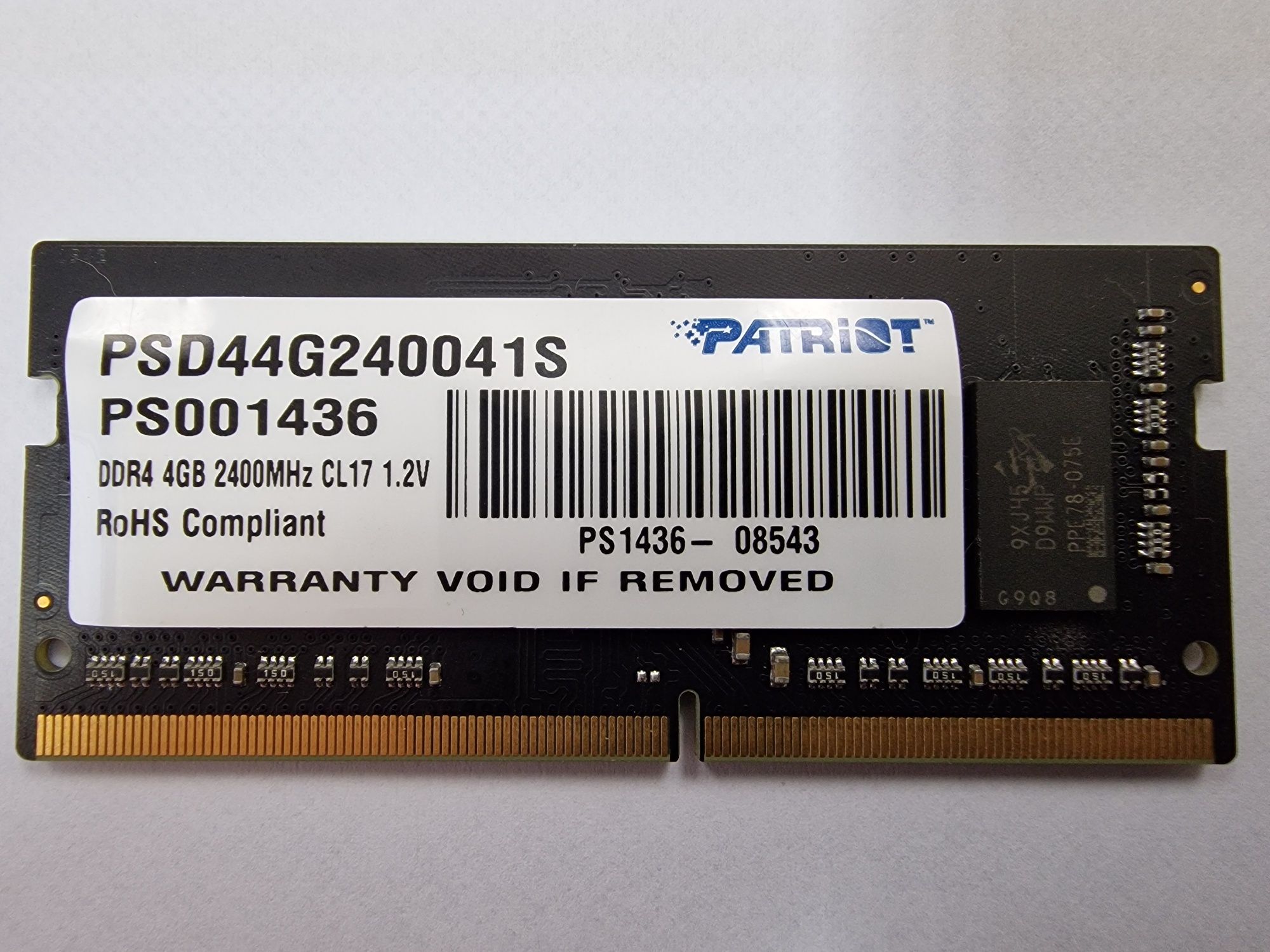 Pamięć RAM DDR4 SODIMM Patriot Memory PSD44G240041S 4 GB 2400MHz