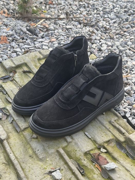 Чоловічі замшеві черевики на хутрі 42-27.5 см