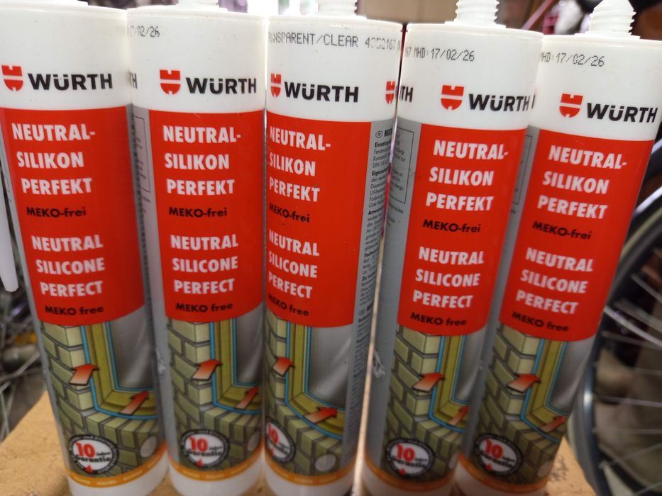 Silikon bezbarwny wurth 5 szt