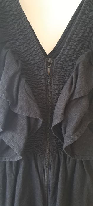 Sukienka przymglona czarń (len), r.38 (metka40) Orsay