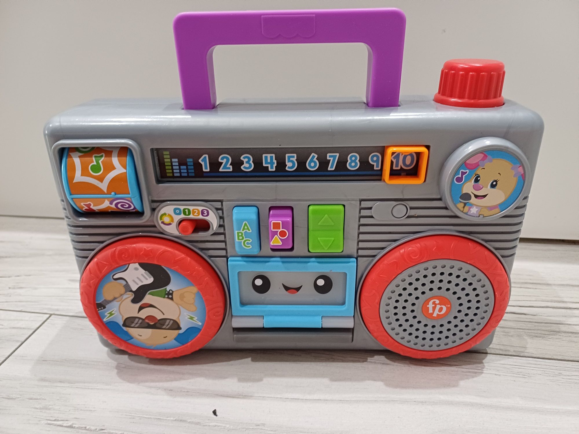 Zestaw zabawek Fisher Price, radio, pianino, pad, zabawki interaktywne