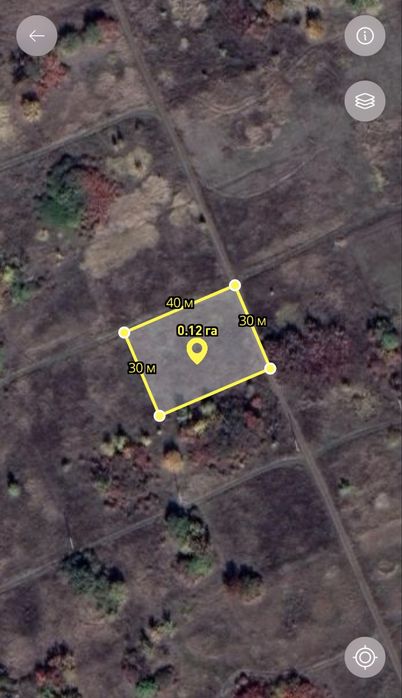 0,12 га Земля для садівництва