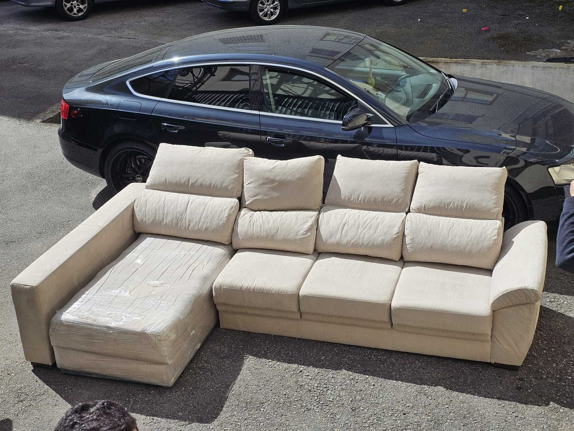 Sofá-cama chaise 4 lugares modular