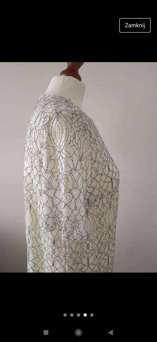 Elegancka Biała koronkowa sukienka   roz 42