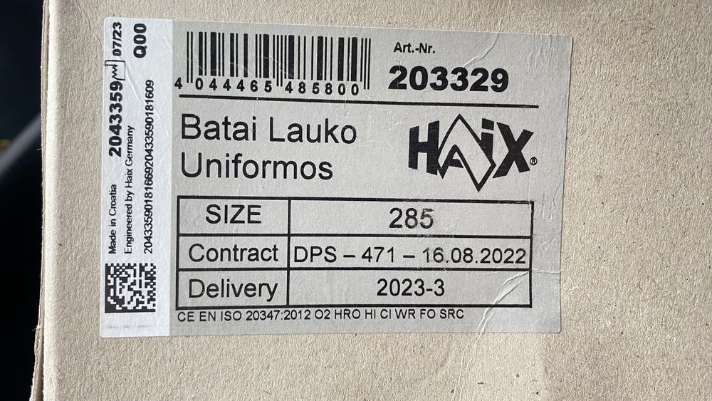 Захисні черевики HAIX NEPAL PRO – Розмір 285 (EU 43.5–44)