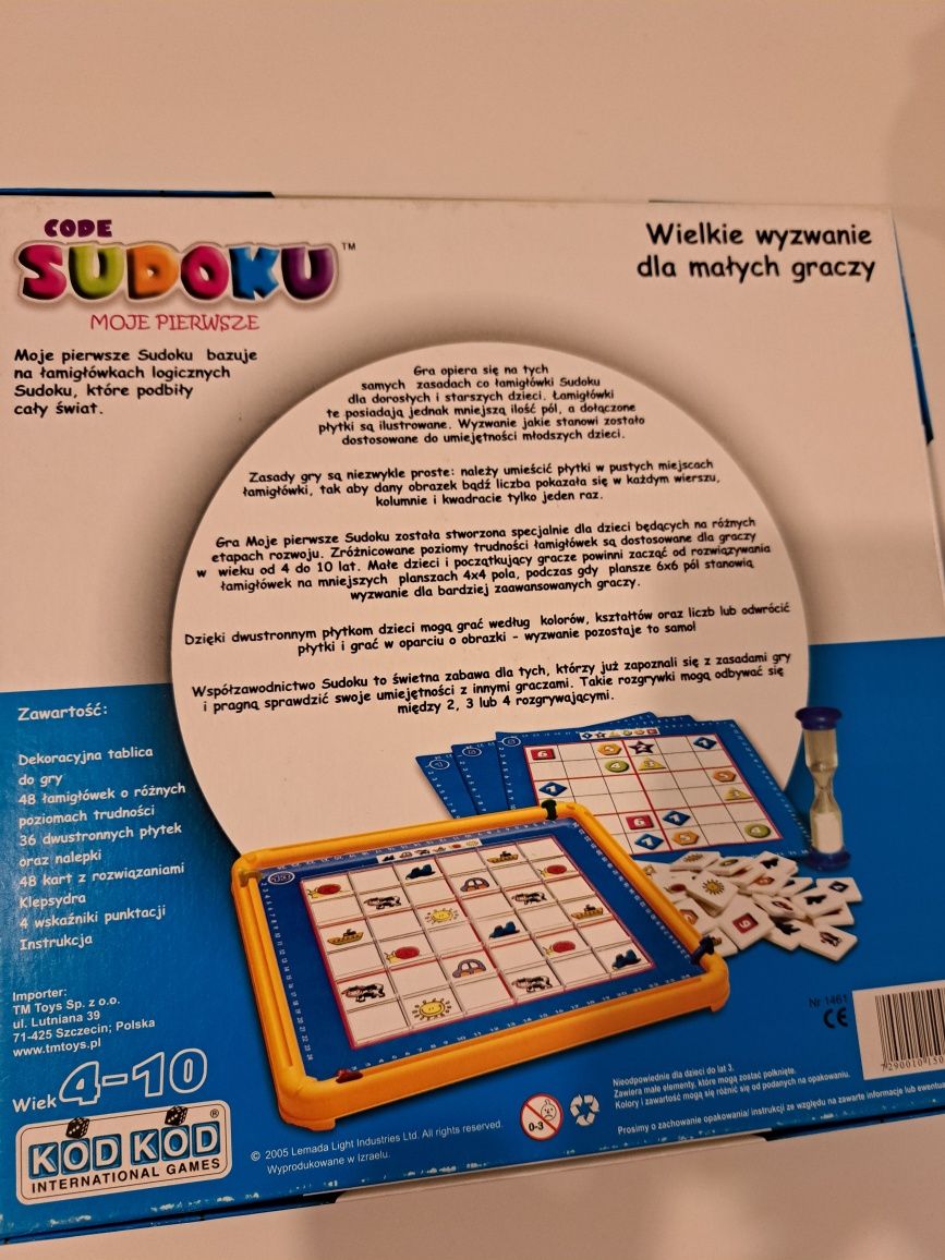 Gra "Moje Pierwsze SUDOKU"