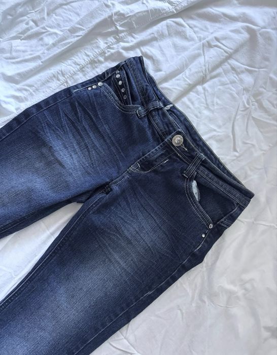 вінтажні кльош джинси на низькій посадці