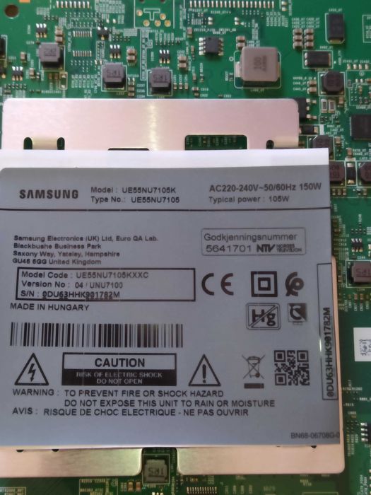 placa de  tv  samsung  ue55nu.7105k