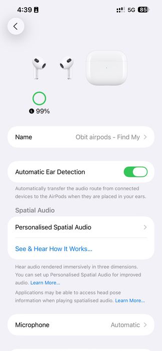Apple AirPods apenas o fone do lado esquerdo com estojo de carregamen