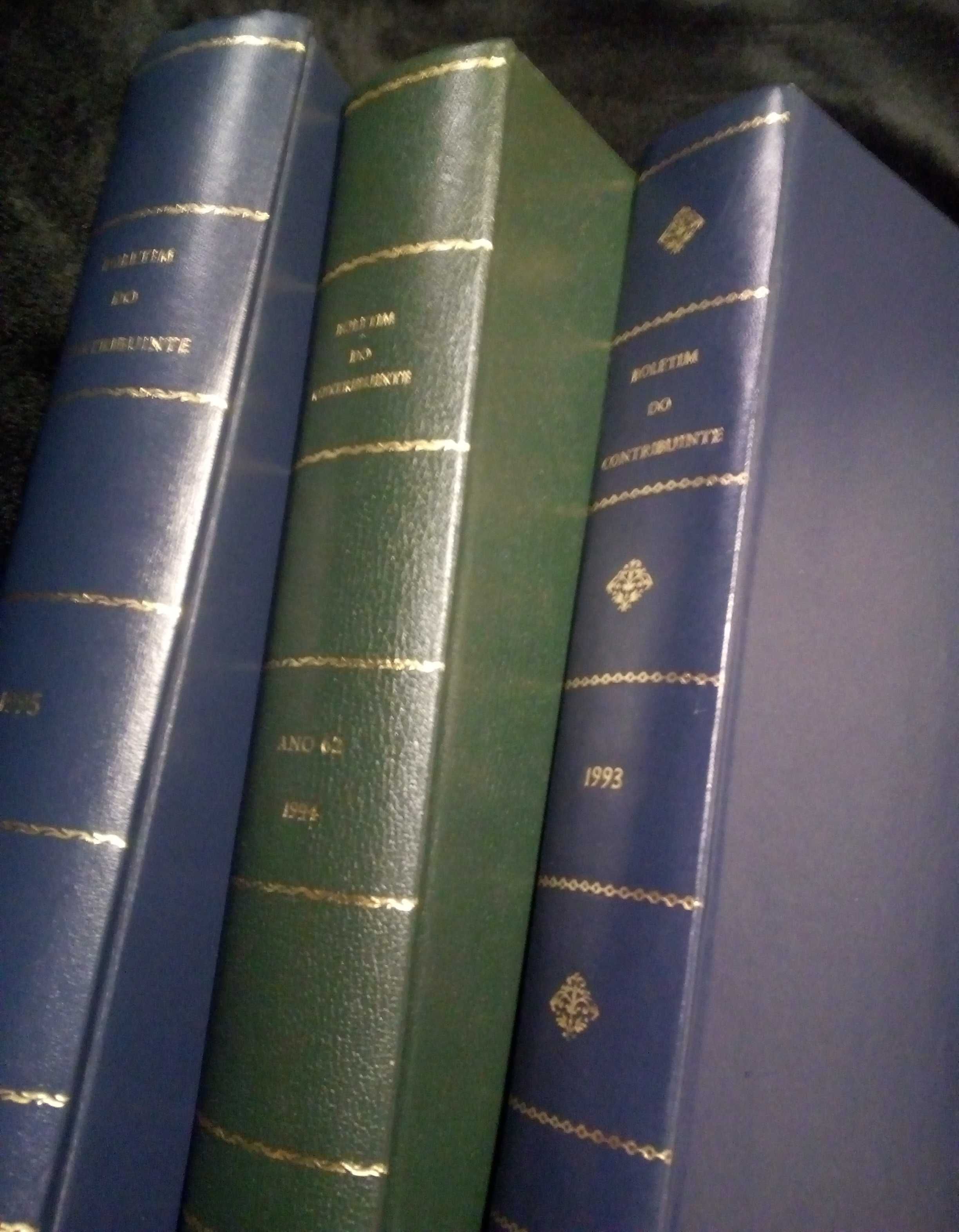 3 Volumes (anuais) encadernados do «BOLETIM DO CONTRIBUINTE» (1993-95)