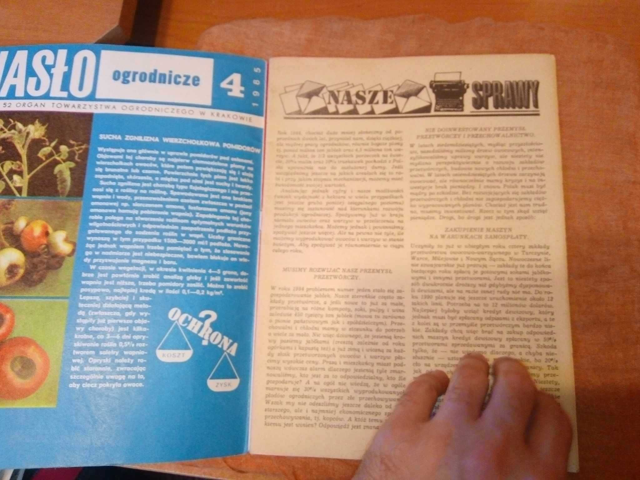 Hasło ogrodnicze miesięcznik 4 1985 ogrodniczy gazeta czasopismo