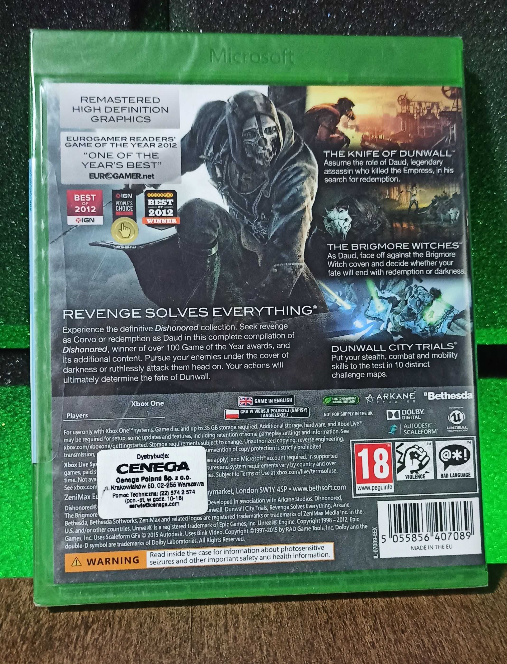 Dishonored: Definitive Edition Xbox One S / Series X skradanka PL