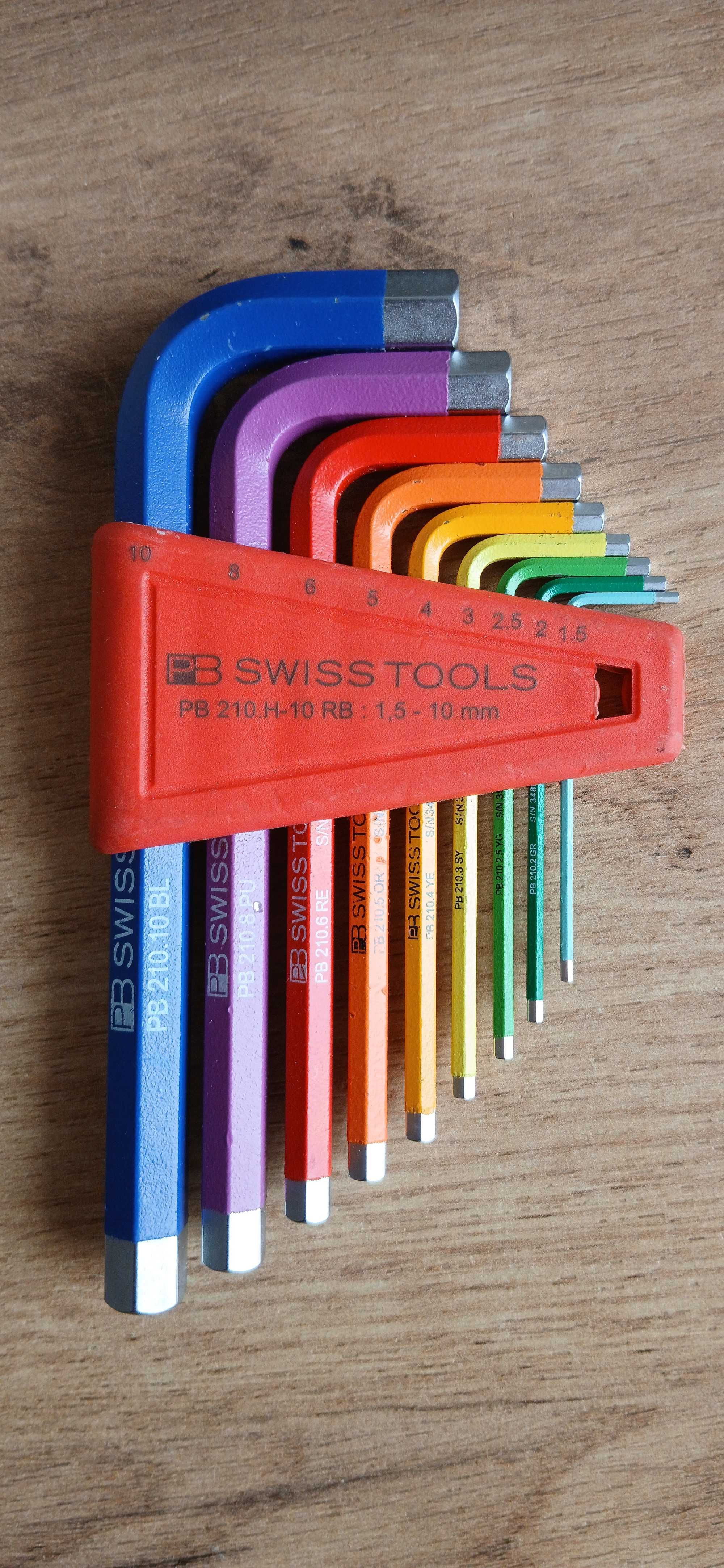 Pb Swiss Tools, imbusy, kolorowe, 1,5-10