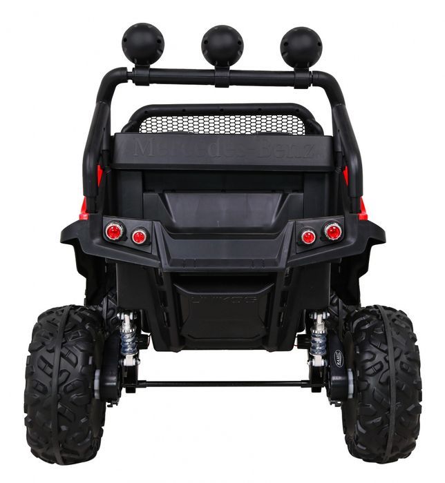 Mercedes Unimog czerw terenowy pojazd akumulatorowy - EkstraZabawki.pl