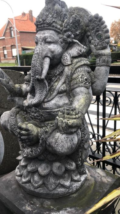 Ganesha, Ganpati, Ganeśa imponująca rzeźba z kamienia lawy 220cm