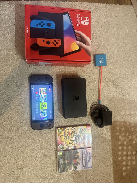 Nintendo Switch OLED + Jogos + Acessórios