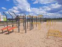 Plac PARK STREET WORKOUT Drążek Podciąganie DIPY