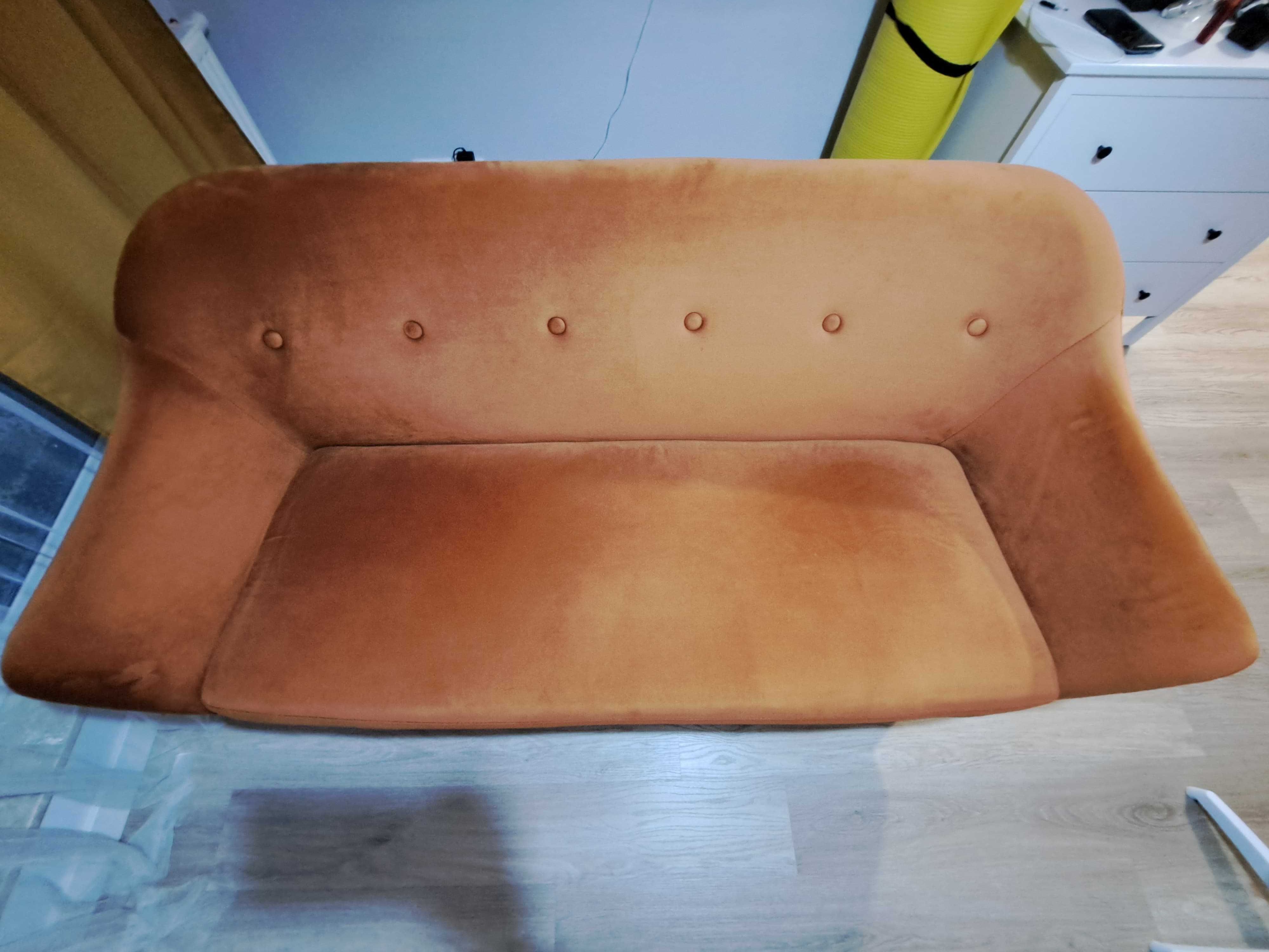 Kanapa , sofa EGEDAL 2,5 Miejscowa  Aksamit Pomarańcz
