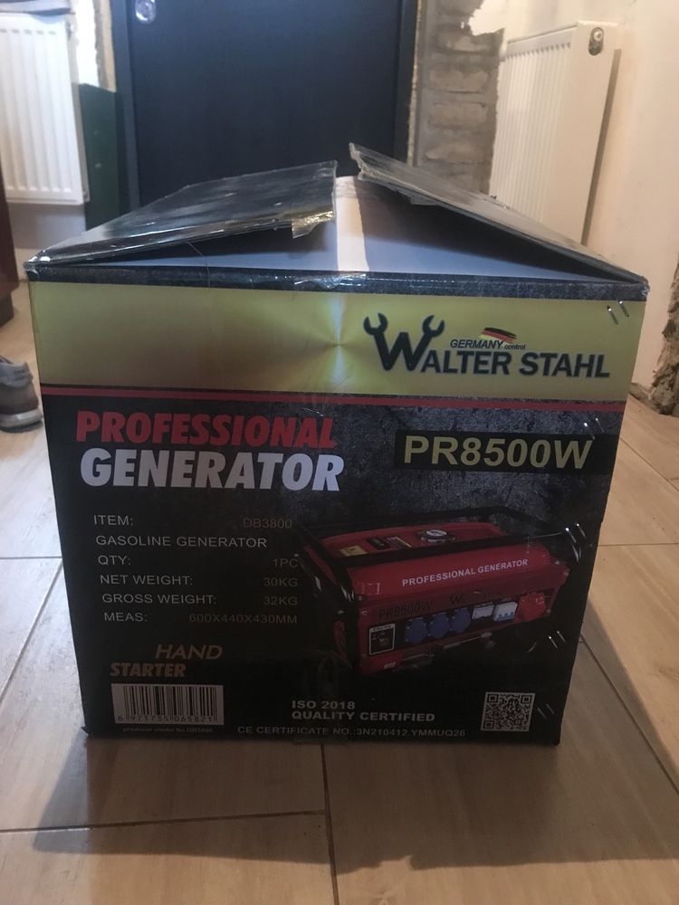 Генератор Walter Stahl 4,8 кВт 3-фазный бензиновый PR4800W