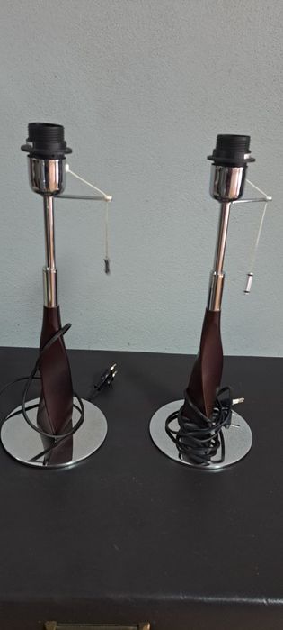 2 Candeeiros de quarto em inox em excelente estado