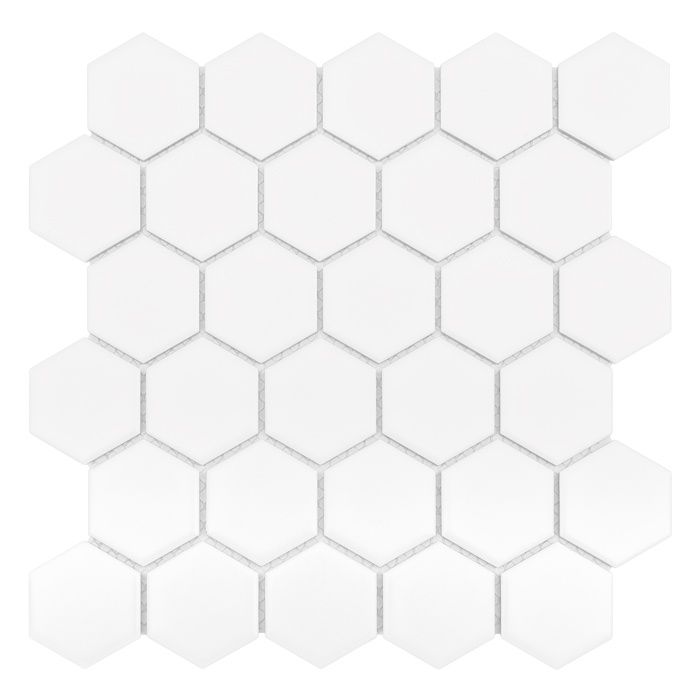 Dunin hexagon white 51 Matt mozaika 3 plastryi