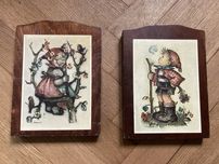 Obrazki Dziewczynka i chlopiec vintage Bajkowe postacie