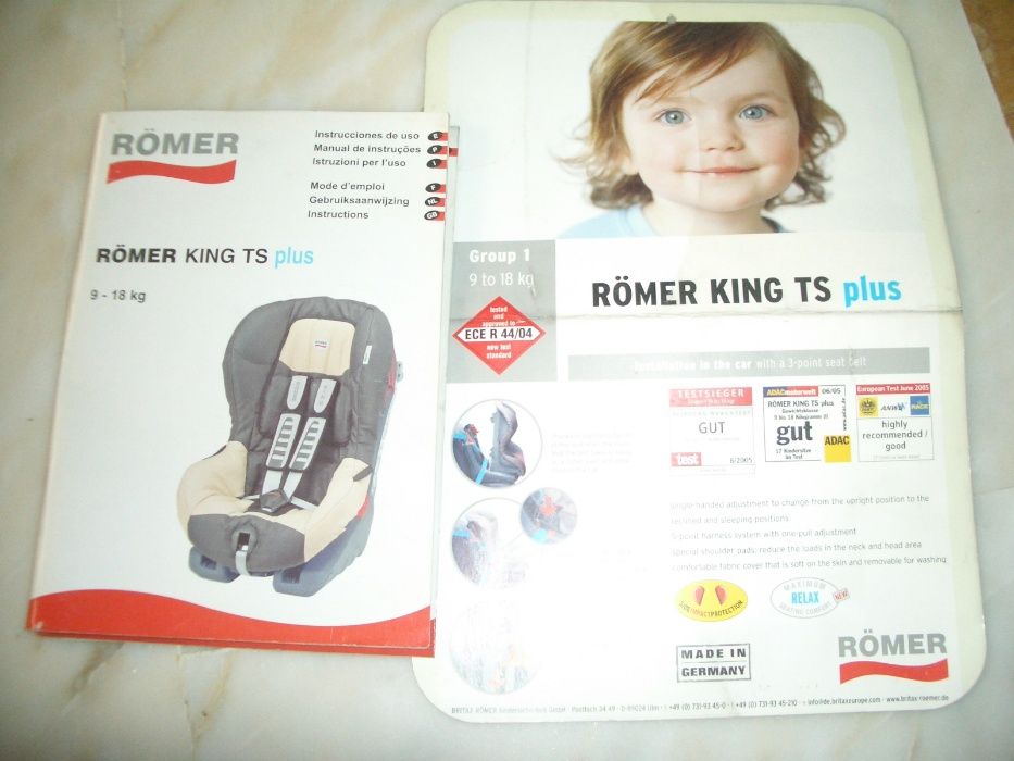 Britax Romer Cadeira Auto KING TS Plus Grupo 1 (9-18 Kg)