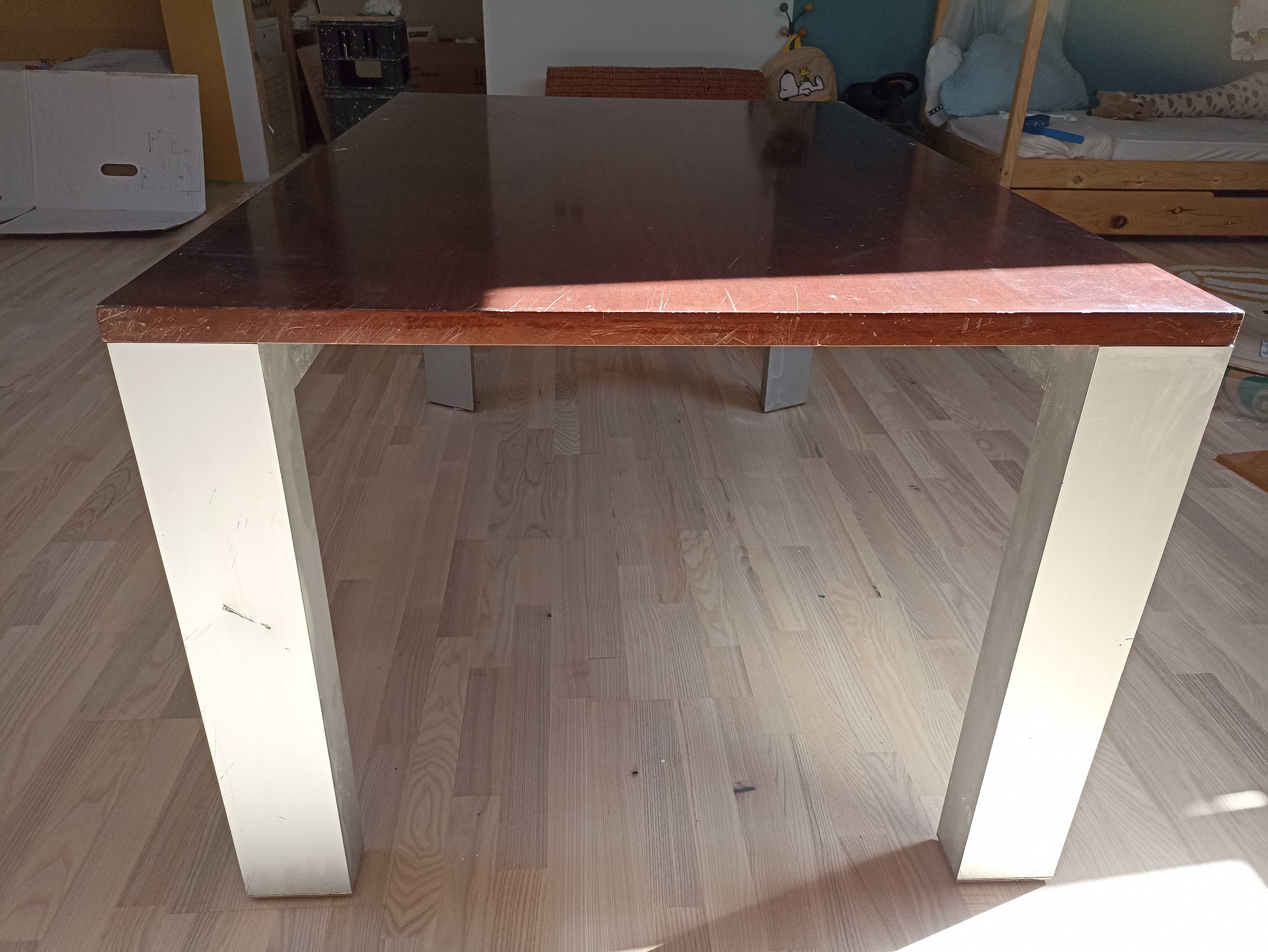 Stół drewniany + metal 120x80x60