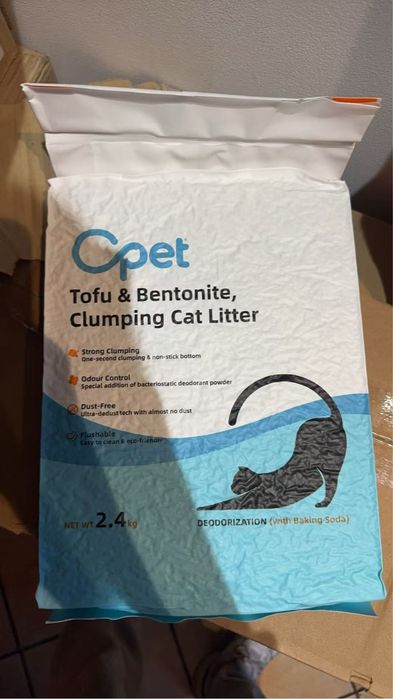 Tofo & Bentonite, Clumping cat litter（48*2.4kg）