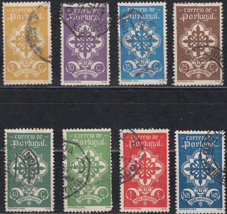 Selos Portugal 1939- Legião Portuguesa Completa Af. 583/590 Seleção