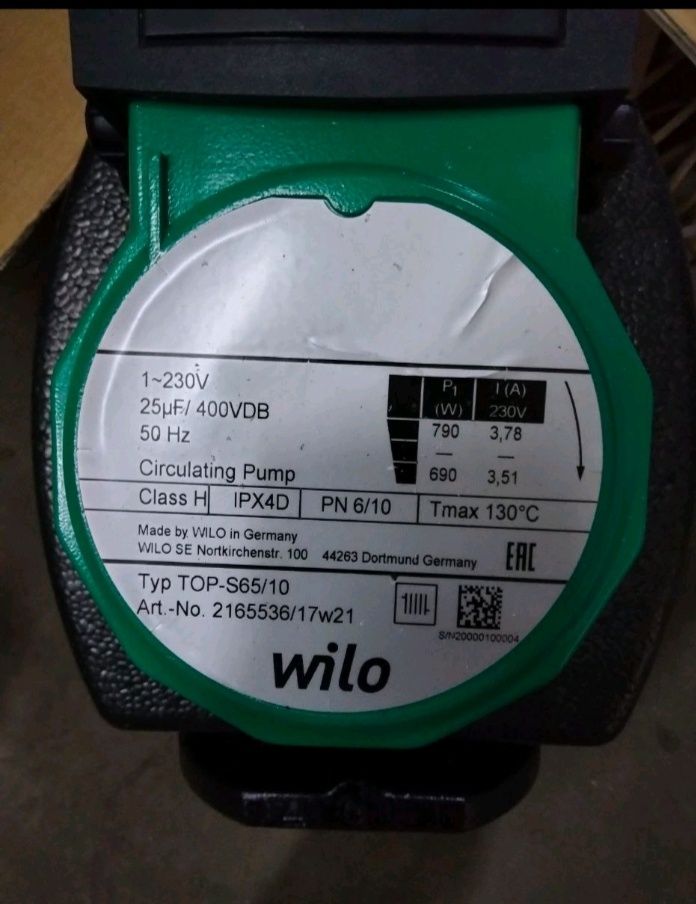 Циркуляционный насос Wilo TOP S65/10