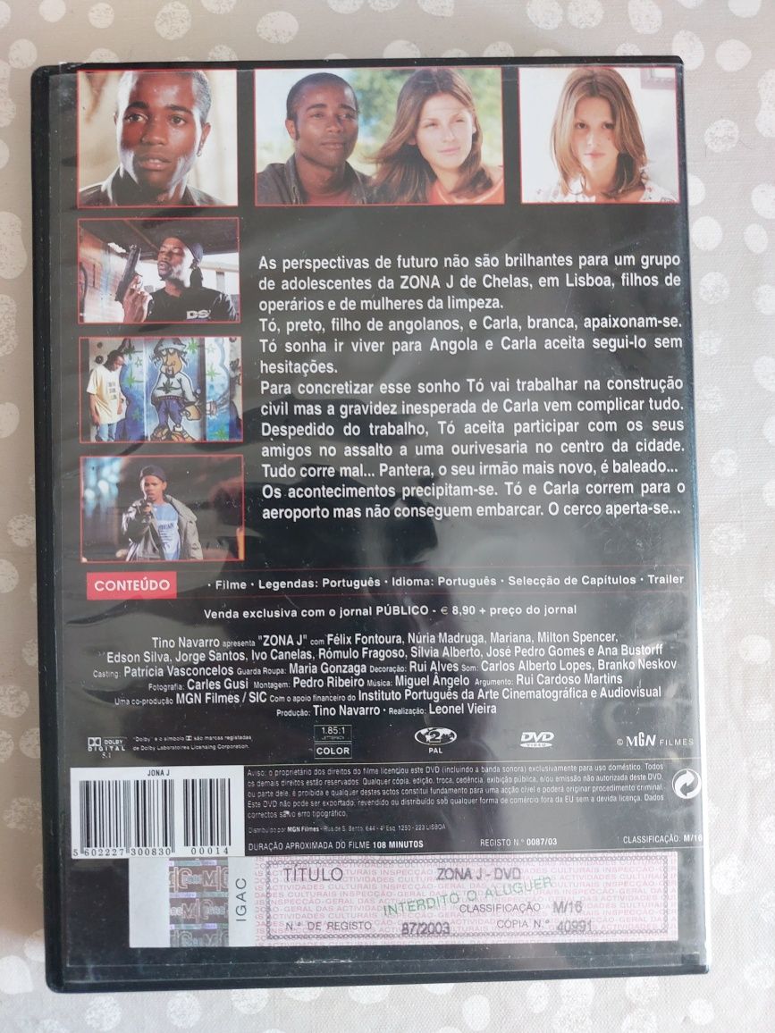 DVD " Zona J "  (Como Novo)
