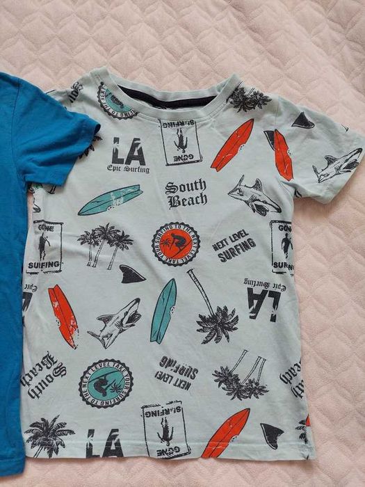 Spodnie dresowe i koszulki chłopięce rozm, 122/128, 7 sztuk