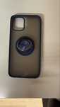 Etui case iPhone mini 12 transparentne uchwyt modny granatowe