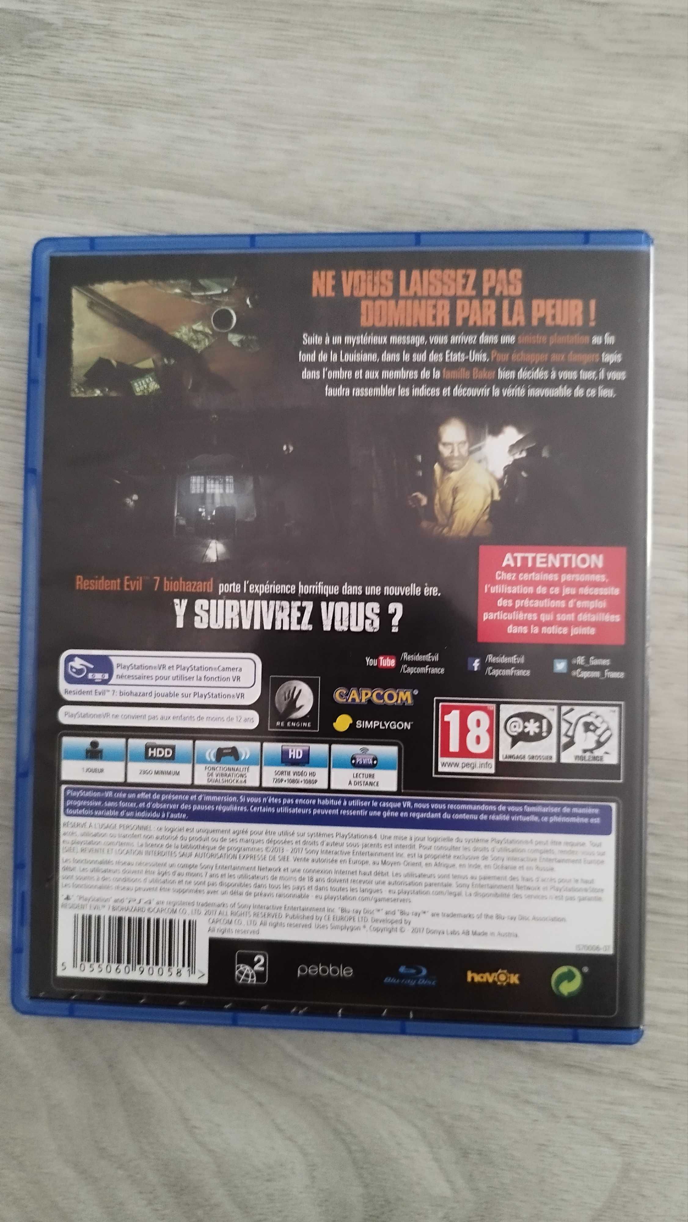 Resident Evil VII Biohazard PS4