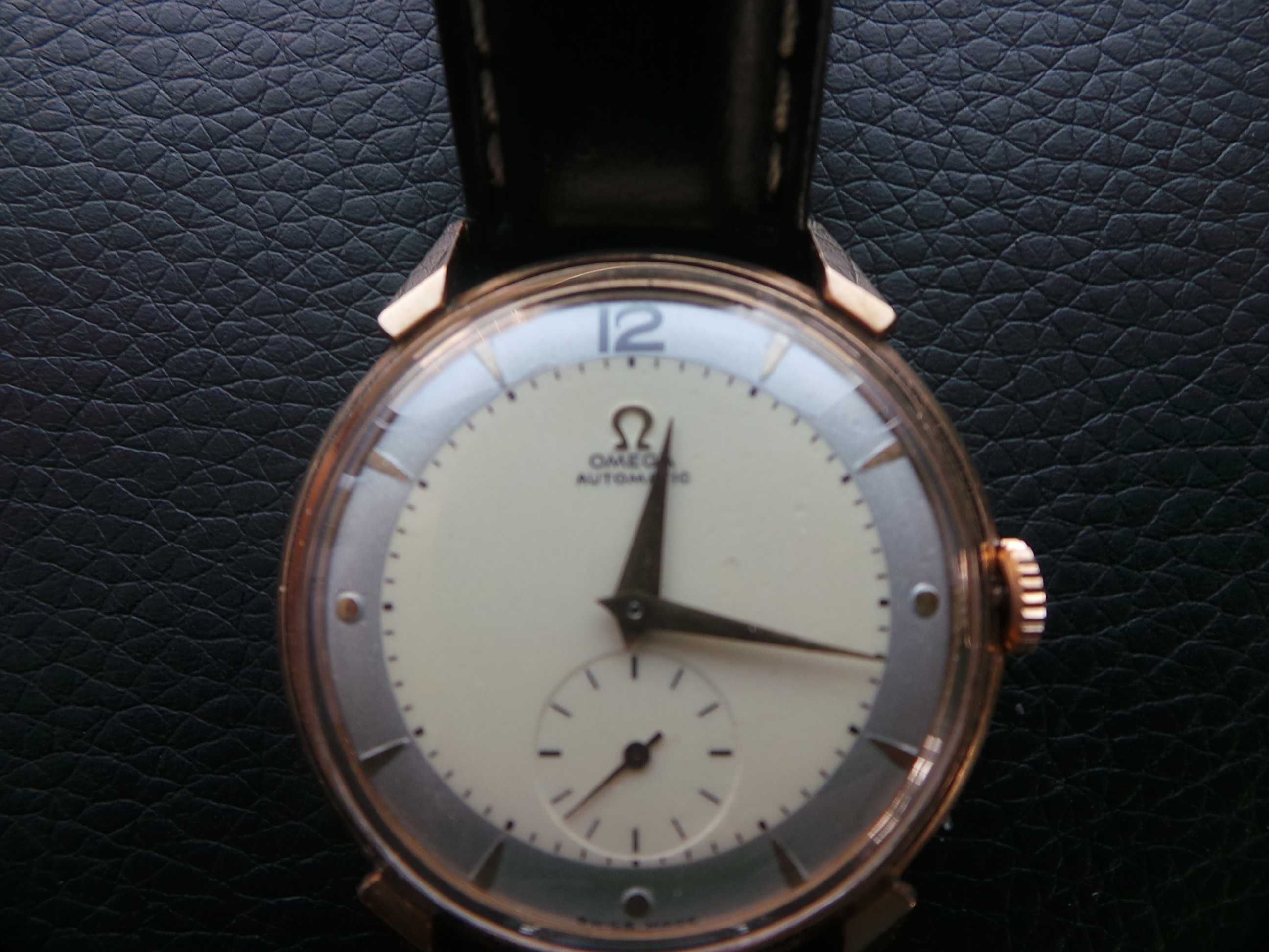 Złoty zegarek omega automat 18k