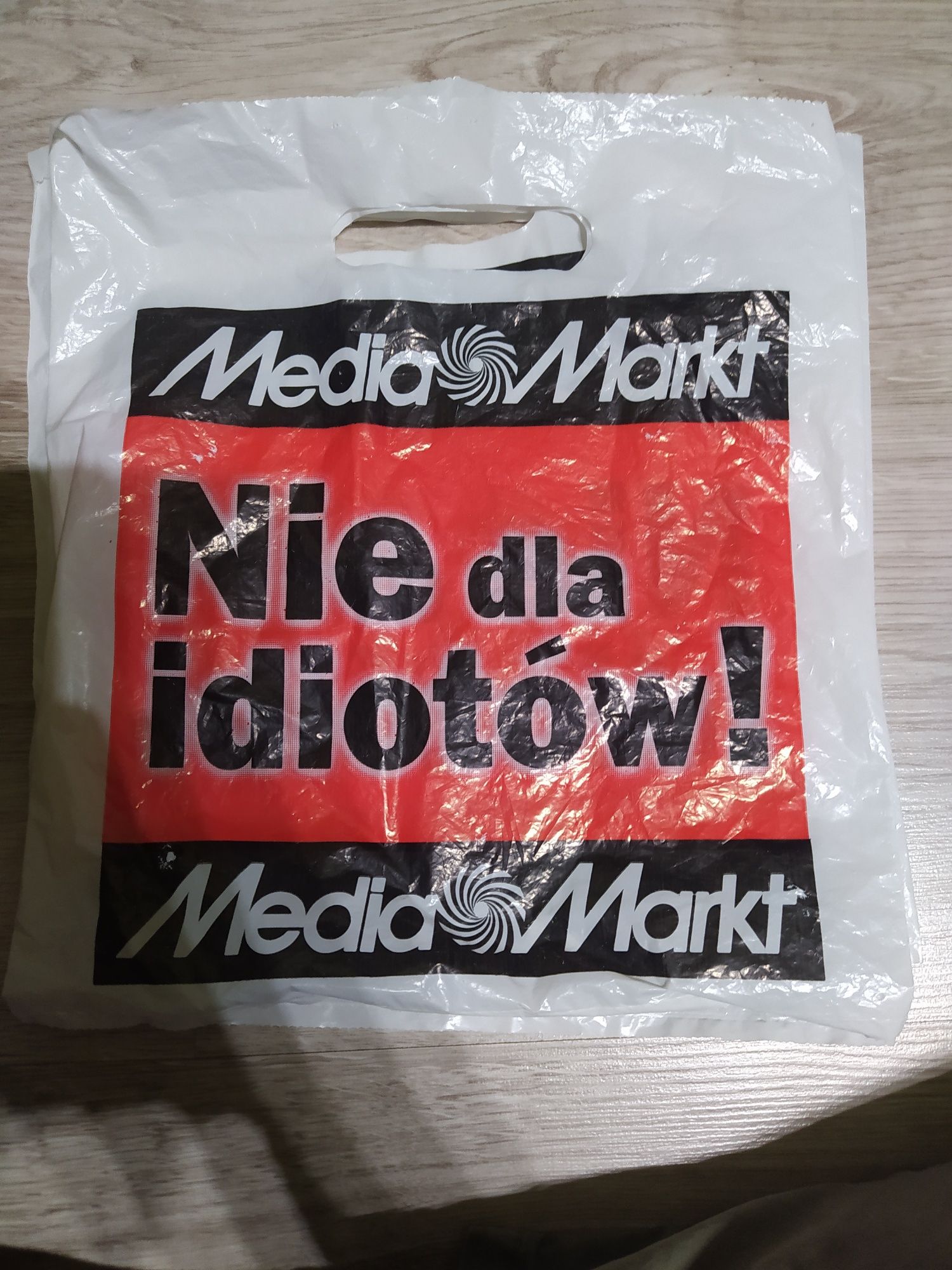 Reklamówka siatka paczka Media Markt Nie dla idiotów kolekcjonerska