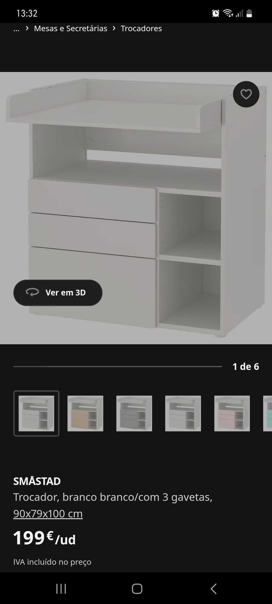 Trocador branco IKEA