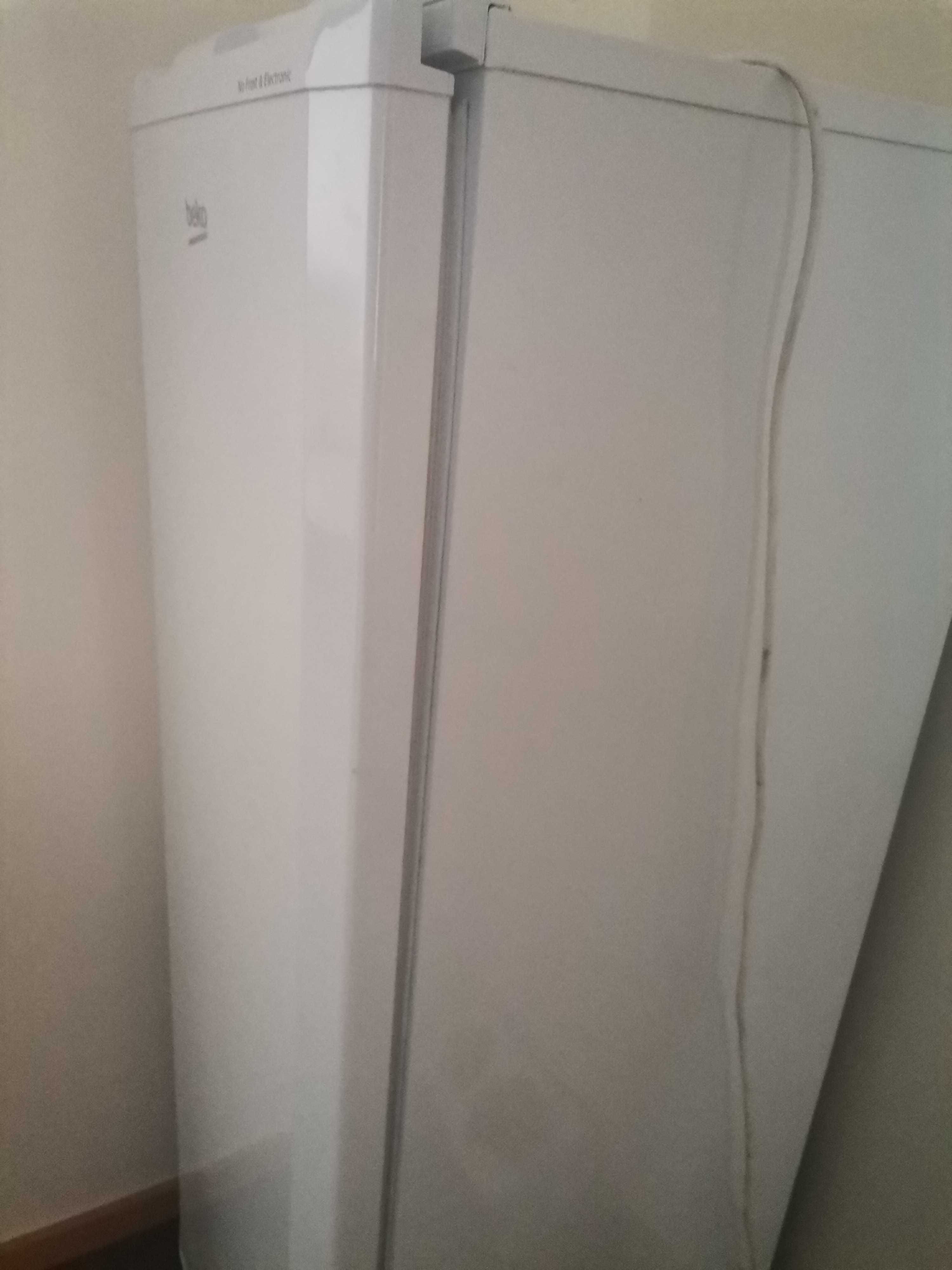 Arca congeladora vertical com fuga gás