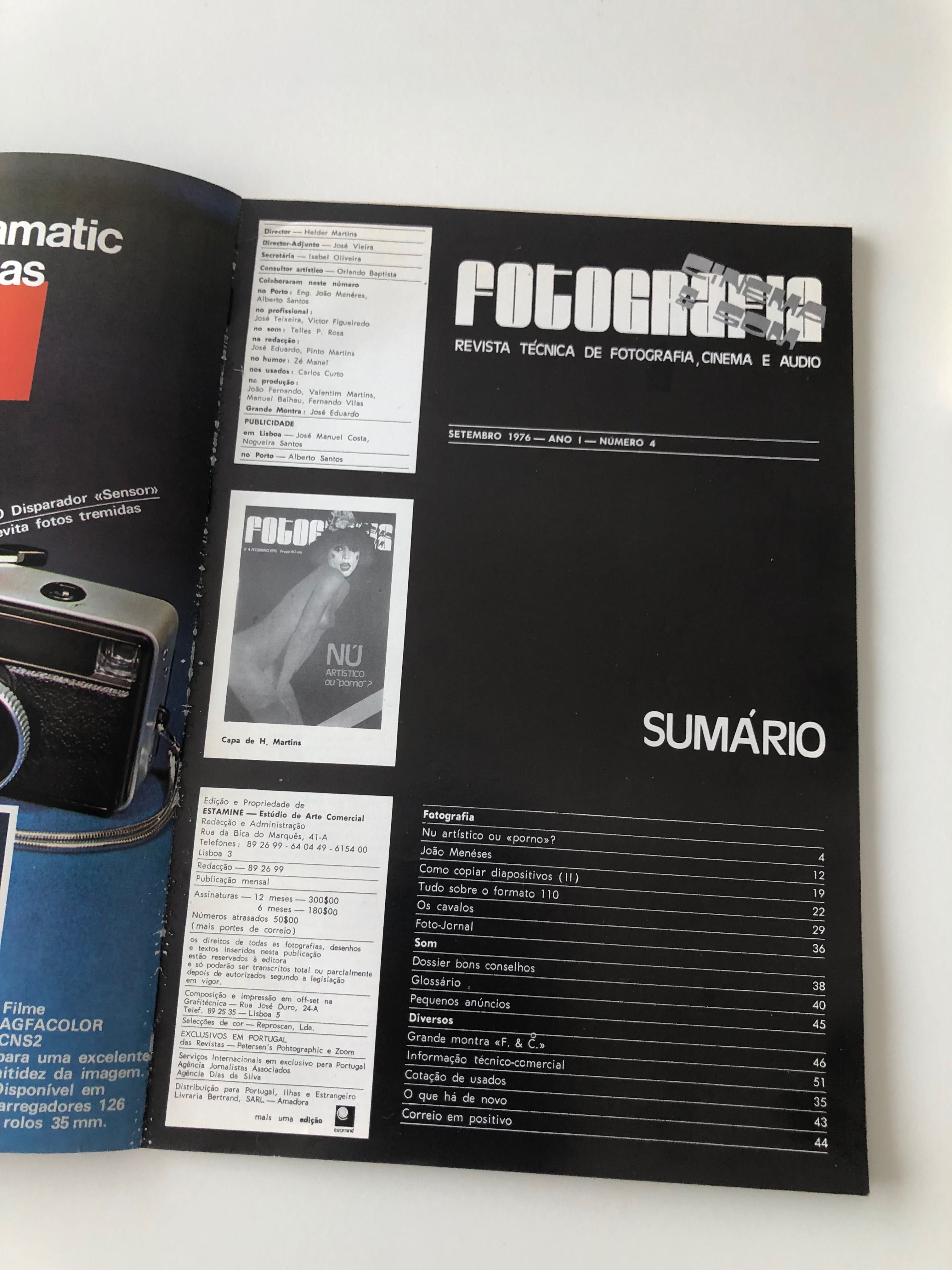 Revista técnica fotografia cinema e áudio 1976
