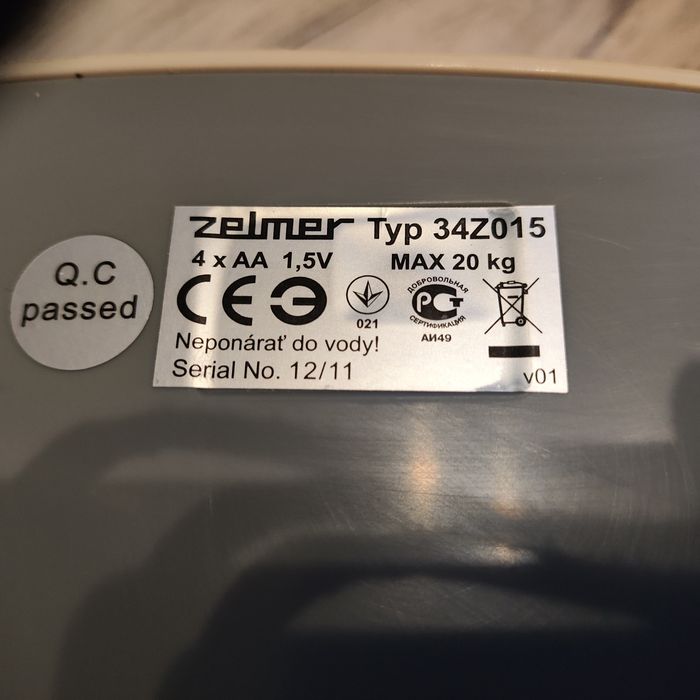 Waga niemowlęca Zelmer 20 kg