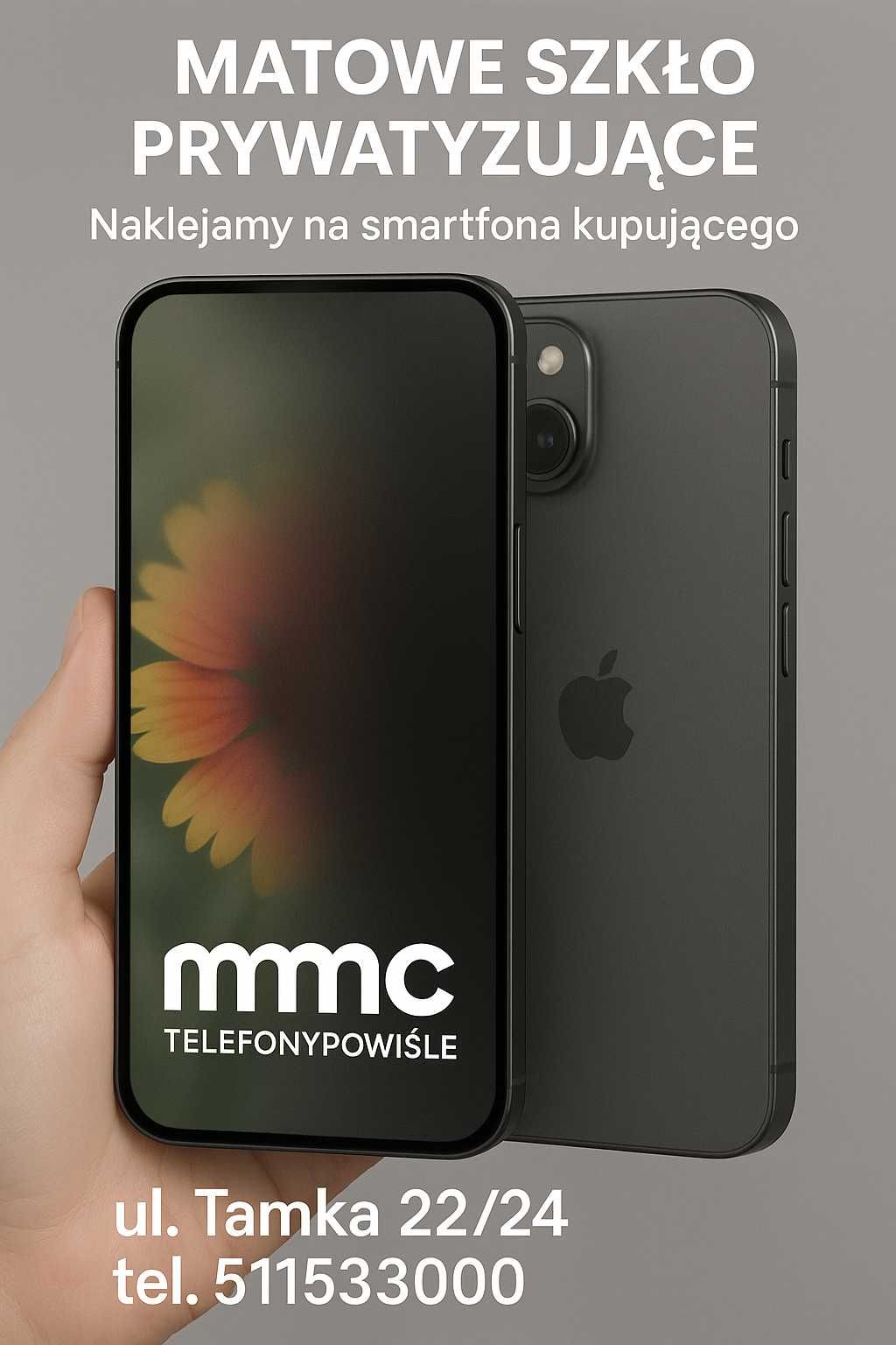 MATOWE SZKŁO PRYWATYZUJĄCE Apple iPhone - naklejamy wwa sklep mmc