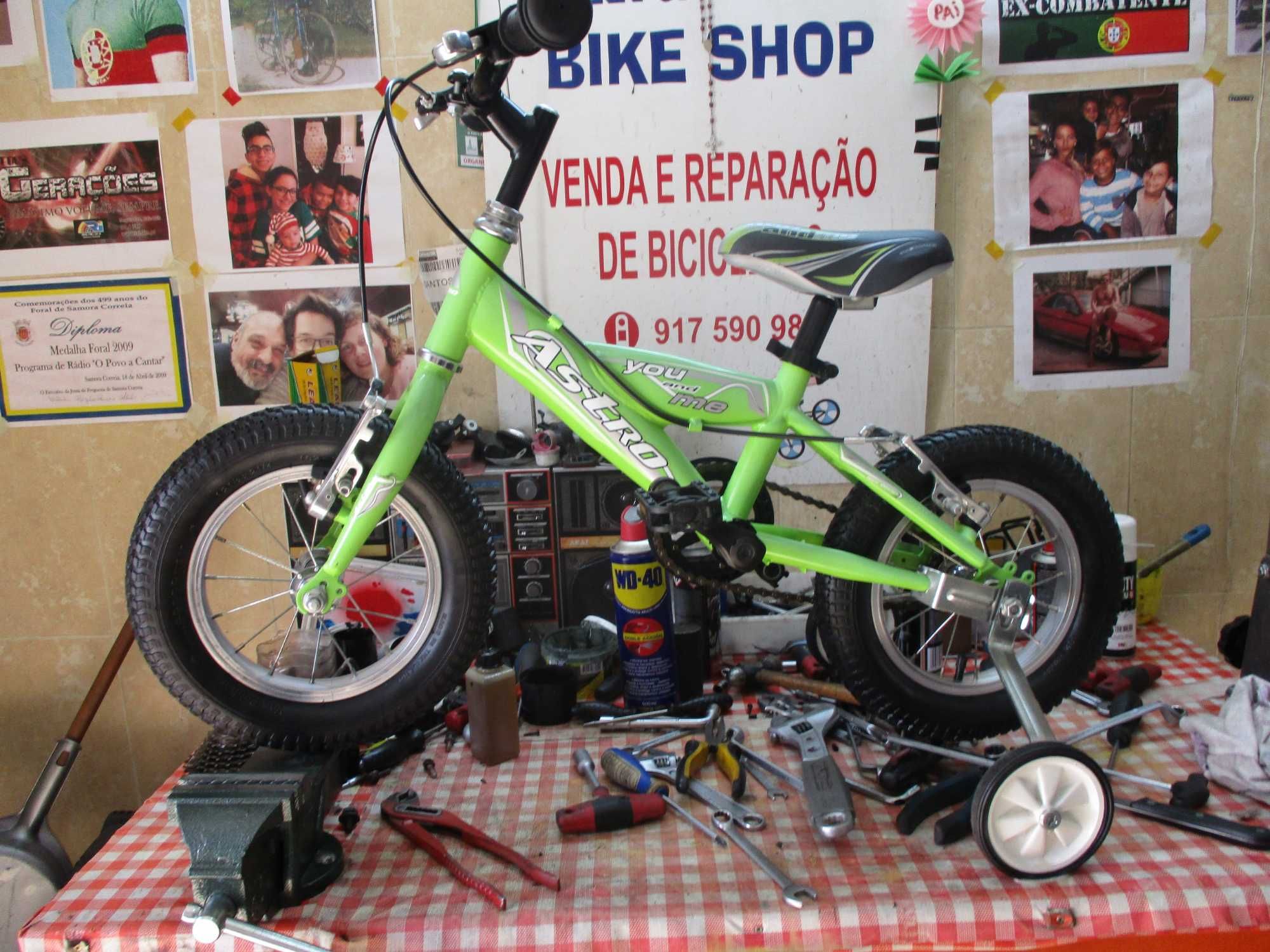 Bicicleta criança 3/4 anos, c/ rodinhas