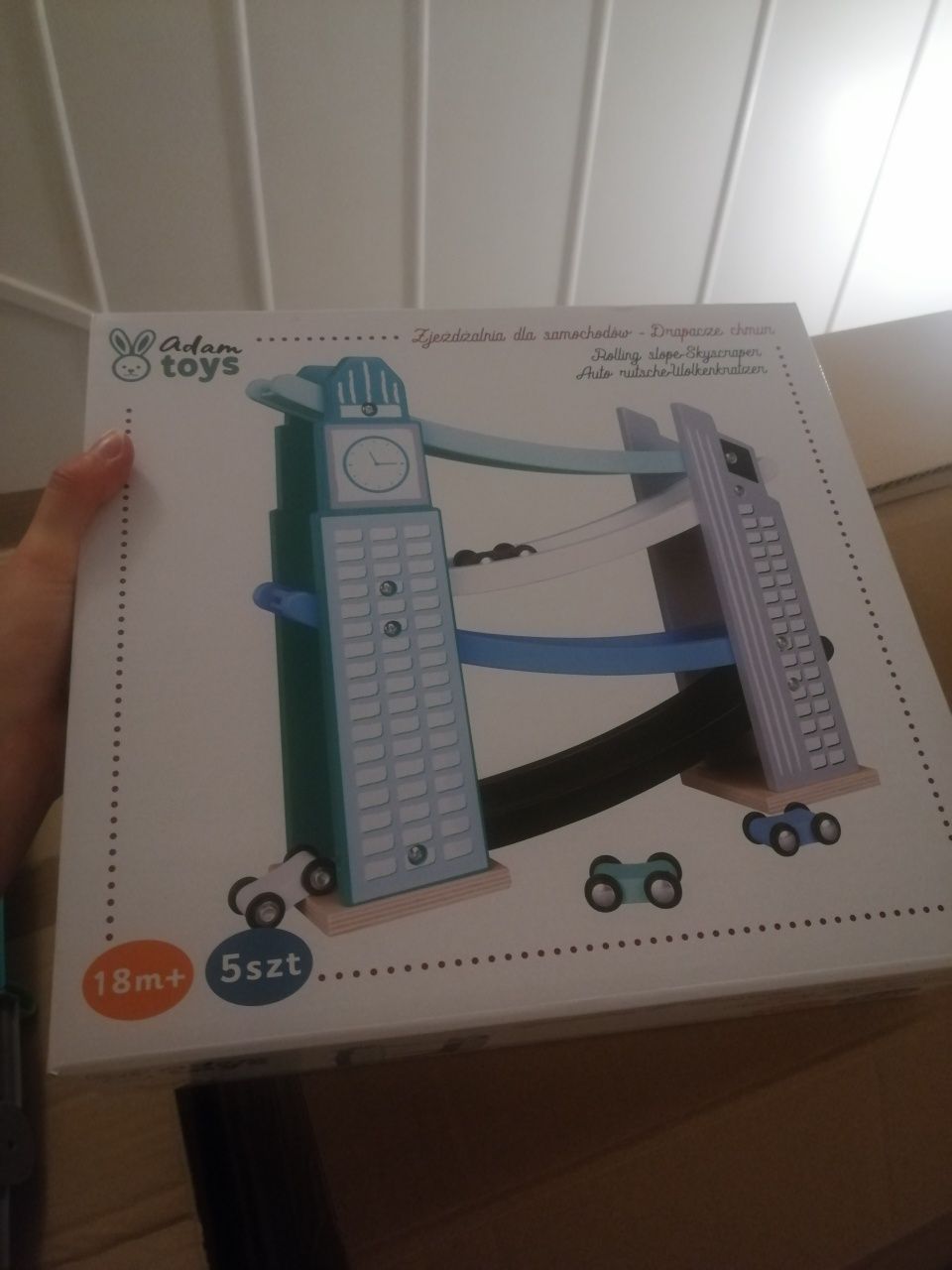 Drewniana zjeżdżalnia dla autek Adam toys