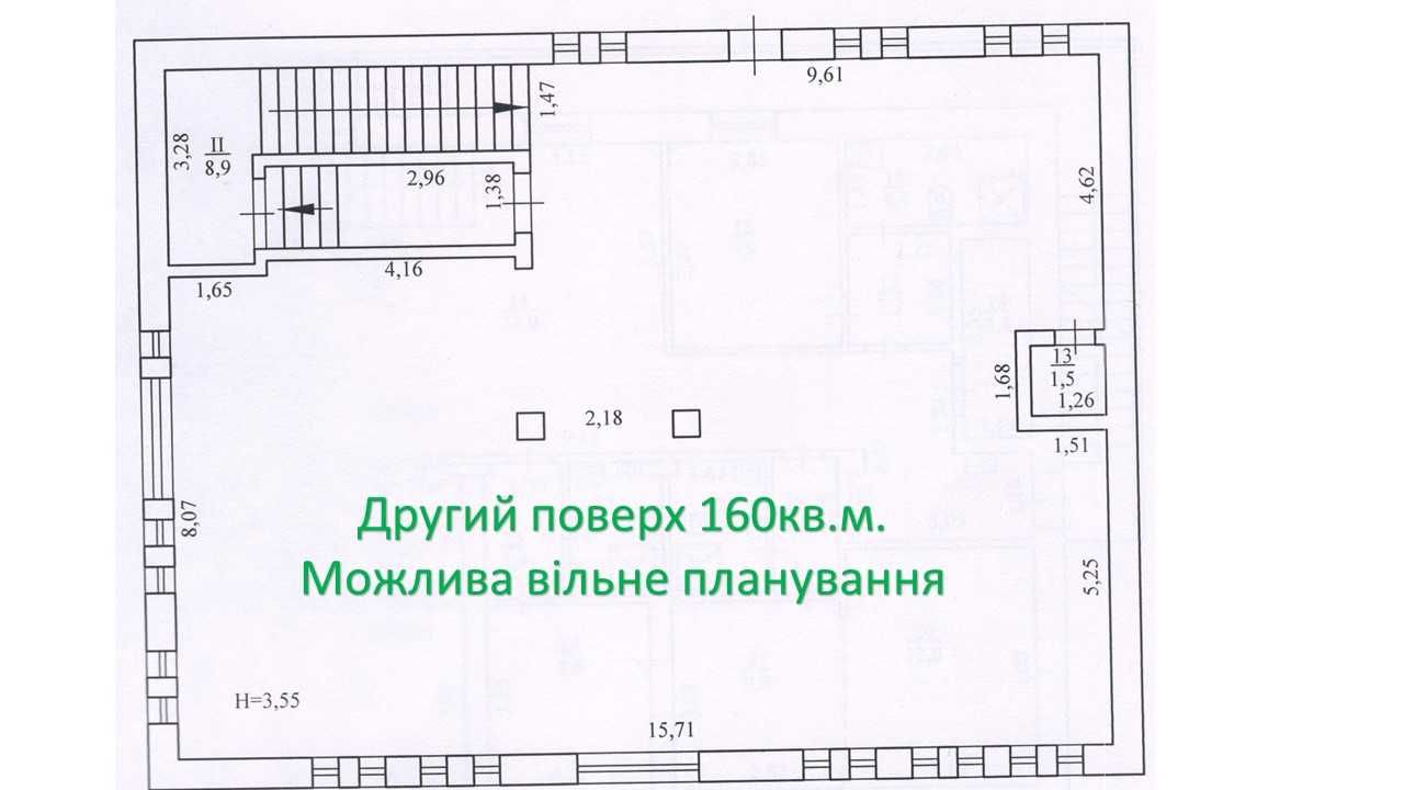 Зд Вокзал навпроти АТБ 2 поверх 160кв.м можливе вільне планування