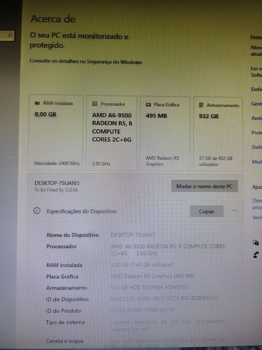 PC AMD A6-9500 8 Gb