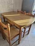 Mesa de madeira extensível 4 cadeiras