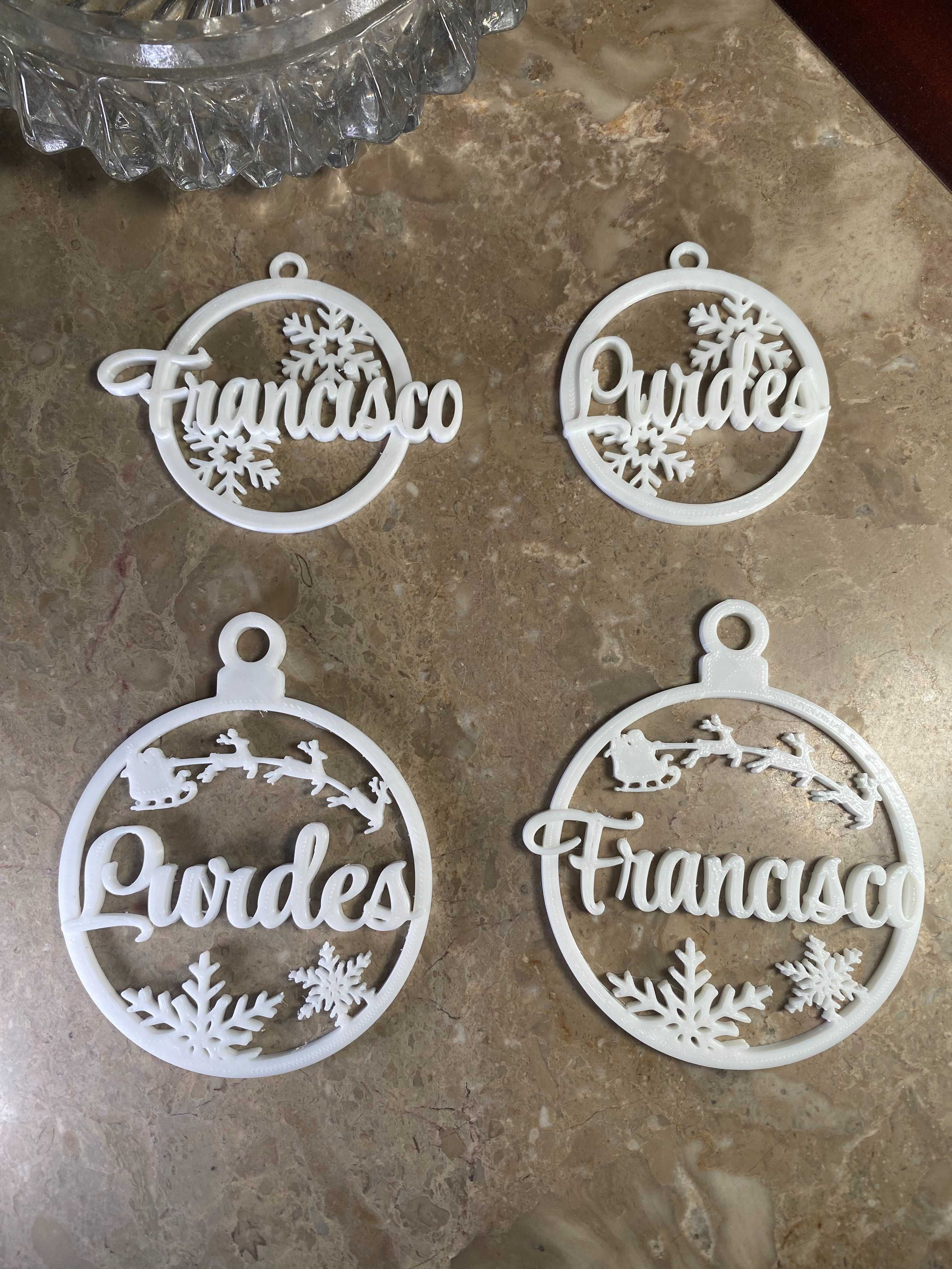 Ornamentos de Natal - Personalizáveis